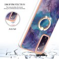 thumbnail image 6 of Mantto For Samsung Galaxy S20 FE Case,Ring Holder Stand Marble Pattern 3 in 1 Rugged Shockproof Hybrid Hard PC Soft Rubber Bumper Drop Protective Girls Women Boy Men Phone Cases,Purple, 6 of 6