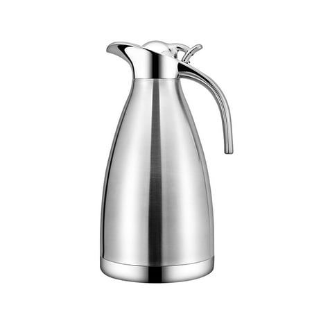 

Rosarivae Stainless Steel Water Bottle Pot Insulated Kettle Thermal Bottle Household Water Container for Home Restaurant (Silver 1.5L Single-layer Cold Water Pot)