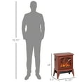 thumbnail image 4 of HOMCOM Electric Fireplace Heater with Realistic LED Flames and Logs, Artificial Fake Faux Fireplace, Red, 4 of 8