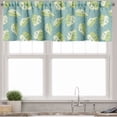 thumbnail image 3 of Ambesonne Tropical Valance & Curtain, Simplified Monsteras Plot, 55"x36", Avocado Green and Pale Teal, 3 of 7