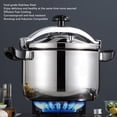 thumbnail image 3 of Stainless Steel Pressure Cooker, Large Capacity Safe Explosion Proof Kitchen Pressure Cooker, Fast Cooking, Compatible with Gas & Induction, Mini Pressure Cooker for Home, 3 of 8