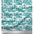 thumbnail image 1 of Soimoi Satin Silk Fabric Leaves & Floral Artistic Print Sewing Fabric Yard 42 Inch Wide, 1 of 1