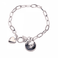 thumbnail image 1 of Bracelet Chaîne Cœur Image Grise pour Chien Animal de Compagnie Bijou Charme Mode, 1 of 3