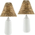 thumbnail image 4 of Livabliss Tatogga Traditional Accent Table Lamp, 22-inch, White with Brown Shade (Set of 2), 4 of 5
