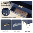 thumbnail image 3 of Eclife 4 Drawer Dresser, Blue MDF Wood Chest of Drawers with Metal Handles, Storage Cabinet for Bedroom, Closet and Living Room, 3 of 9