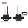 thumbnail image 3 of Conector Usb 3.1 Tipo C De 5 Piezas, Toma Usb C Impermeable De 2 Pines Con Anillo De Goma, Puerto De Carga Rápida Usb C Con Flancos De Instalación Horizontal, 3 of 4