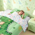 thumbnail image 3 of Manfei Wild T-Rex Animals Twin Comforter Sets,Retro Dinosaur Bedding Set,Green Yellow,Colorful Stars Reversible,2-Piece,1 Comforter and 1 Pillowcase, 3 of 7
