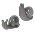 thumbnail image 5 of Adorno de mesa de té para mascotas, Caracol de cerámica Retro, decoración elegante para el hogar, 2 uds., 5 of 5