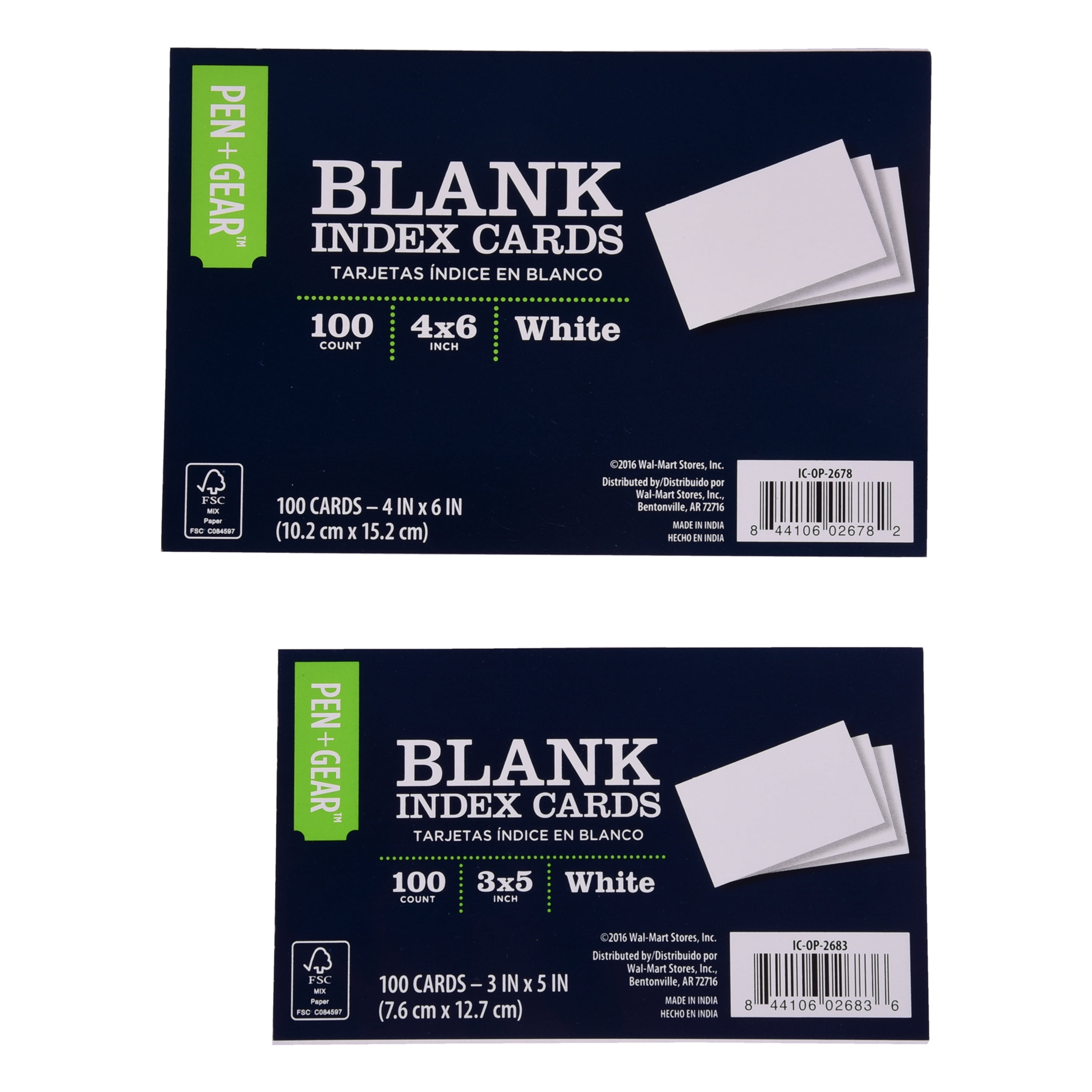 Plain White Note Cards 100 Count Mead Index Cards 63306 4 x 6