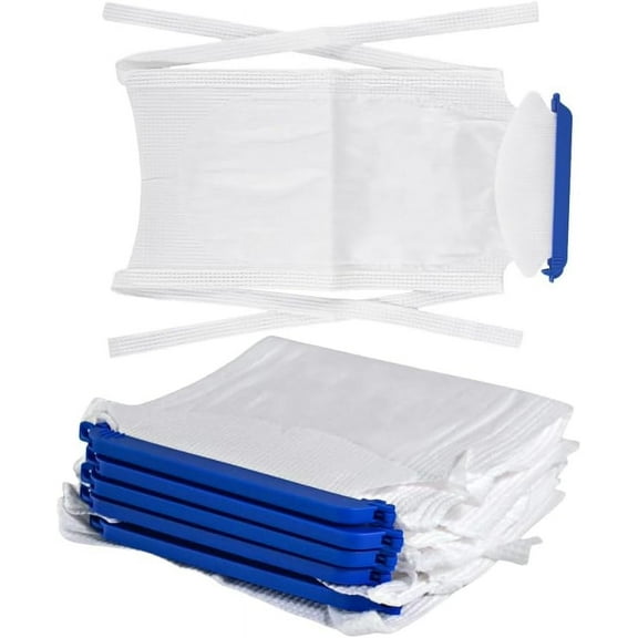 Vakly Refillable Ice Bags with Clamp Closure - Soft Reusable Icepack - Large, 6-1/2 x 14 - 5 Pack