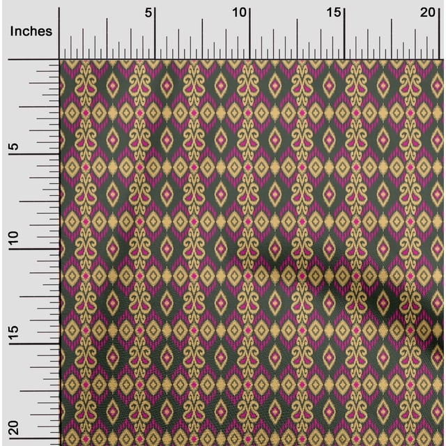 oneOone Polyester Lycra Fabric Paisley Ikat Fabric Prints By Yard 56 Inch Wide