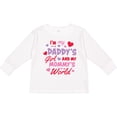 thumbnail image 3 of Inktastic Valentine's Day I'm My Daddy's Girl and My Mommy's World Girls Long Sleeve Toddler T-Shirt, 3 of 5