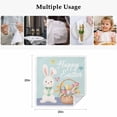 thumbnail image 5 of Happy Easter Cloth Napkins, Cute Bunny Colorful Eggs Spring Flowers Blue Purple Washable and Reusable Dinner Napkins Set of 8, Table Napkin for Kitchen Party Birthday Wedding Hotel 20"x20", 5 of 9