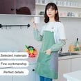 thumbnail image 3 of pitrice Apron PVC Adjustable Sleeveless Apron Waterproof Oil-proof Cooking Bib Kitchen Accessory, Green, 3 of 9