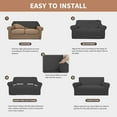 thumbnail image 6 of Easy-Going 100% Waterproof Couch Cover, Sofa, Dark Gray, 6 of 7