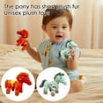 thumbnail image 4 of Plush Pony Stuffed Animal - 8.3Inch Short Plush Toy With Red Color, Decorative Pattern, Soft Texture - For Teens, Teenagers, S, Home Decor, Gifting, Collecting, 4 of 5