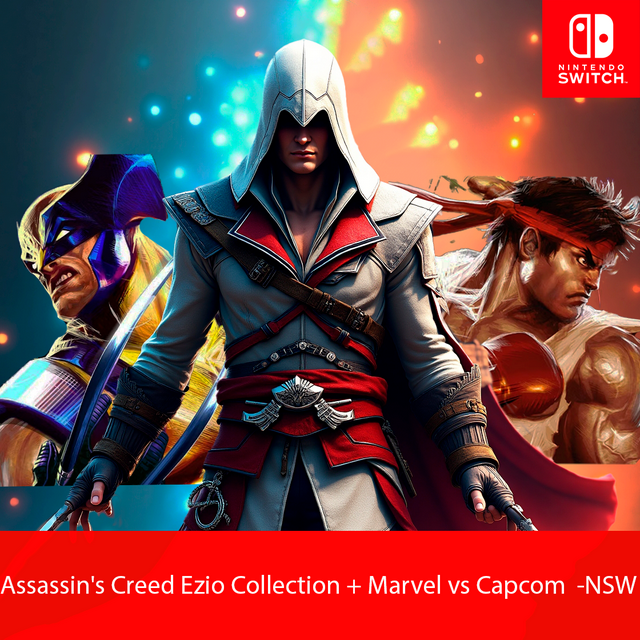 Bundle Videojuegos Assassin's Creed Ezio Collection & Marvel vs Capcom -NSW
