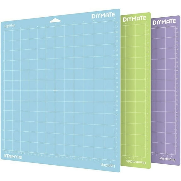 3 Colors (Standard/Light/Strong) Grip Adhesive Mats Combo Cutting Mat for Cricut Maker 3 Explore Air 2 One 12 x 12 inch