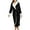 Black, variant on hxobax Womens Thicker Flannel Full-Length Robe, Ladies Plush Soft Comfy Sleepwear Bathrobes Winter Shawl Collar Robes Colorblock Fleece Spa Bathrobe Belt Housecoat Nightgowns,Army Green,XX-Large