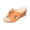 Orange, variant on LTTVQM Slide Sandals for Women Arch Support Platform Open Toe Cork Footbed Wedge Sandals Slip-On Lounge Adjustable Buckle Slides for Daily Walking Black 36(US-5.5)