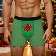 thumbnail image 2 of EliteGoogv Funny Boxers for Men Graphic Underwear Fun print Christmas Men Shorts Green L, 2 of 4