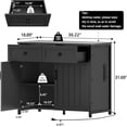 thumbnail image 2 of Aquarium Stand for 40-50 Gallon Fish Tank Heavy Duty Metal with Power Outlets & Storage Cabinet, Akaber Turtle Tank Reptile Terrarium Stand, 660LBS Capacity, 2 of 9