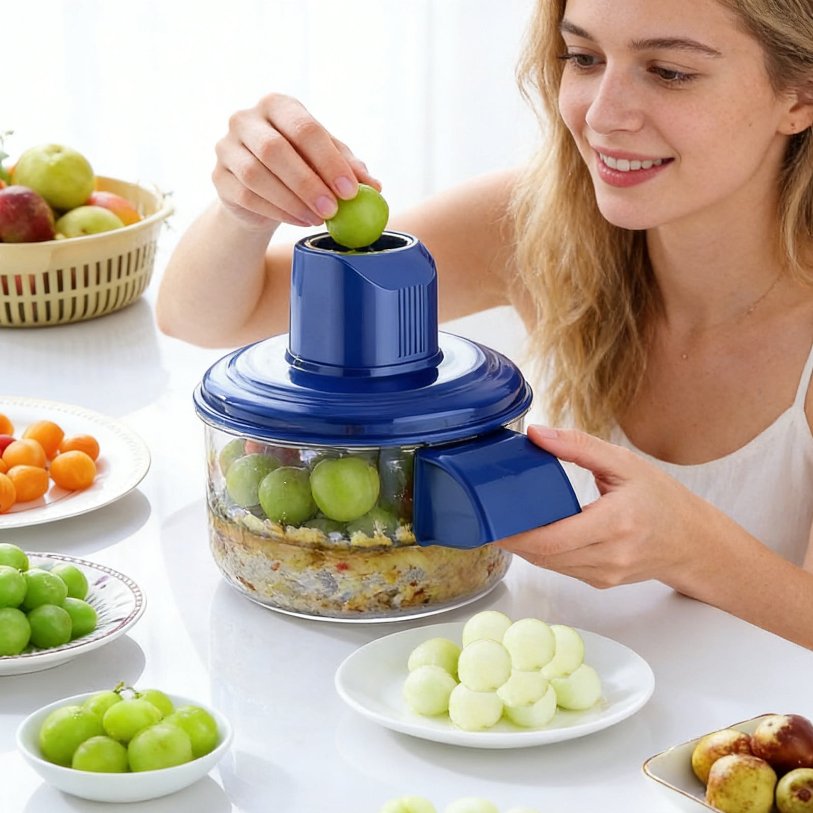 Electric Peeler Machine for Garlic，Rechargeable Automatic Fruit & Vegetable Peeler Machine, Rechargeable Automatic Fruit Skin Remover Dishwasher-Safe Parts