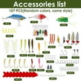 thumbnail image 2 of Lzvxtym Fishing Lures,Fishing Lures Kit,Fishing Bait Lure Set for Saltwater Freshwater,with Tackle Box,107Pcs, 2 of 8