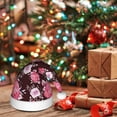 thumbnail image 6 of KLL Christmas Hats for Adults Plush Rose Flowers Print Santa Hat Xmas Fluffy Santa Claus Hat for Women Men, 6 of 6
