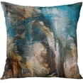 thumbnail image 5 of Set of 4 Abstract Throw Pillow Covers 18x18 Inch Modern Messy Teal Turquoise Black and Brown Retro Painting Decorative Pillow Cases for Home Decor Perfect for Bold and Artistic Spaces, 5 of 6