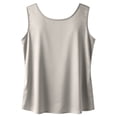 thumbnail image 5 of Silk Satin Tank Tops for Women Scoop Neck Sleeveless Camisole Tops 2026 Summer Basic Blouses Light Gray 2XL, 5 of 5