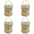 thumbnail image 1 of Bolsa de almacenamiento de lana de lana Crochet Organizador de embarcaciones a prueba de agua Amarillo abierto, 1 of 2
