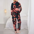 thumbnail image 3 of Pajamas for Women Set - Colorful Floral Flamingo Comfy Long Sleeve Button Up Pajama Sets for Women 2 Piece, Soft Sleepwear Nightwear Pjs Lounge Sets for Women with Pockets, 3 of 6