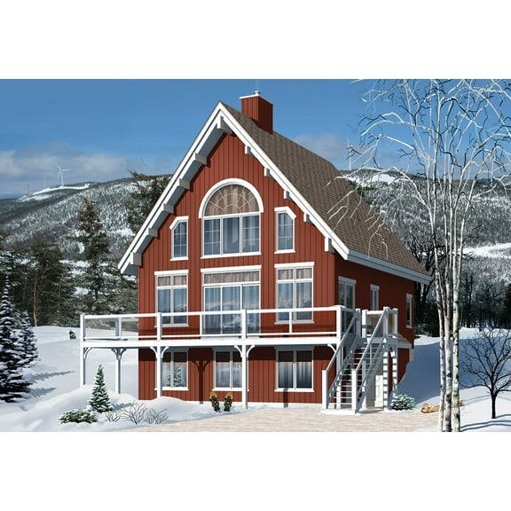 728-39382: A-frame Vacation 5 Bed, 3 Bath Luxury Home Plan, 2586 Sq Ft: Full Blueprints with License to Build by Home Plan Marketplace - Lesuto