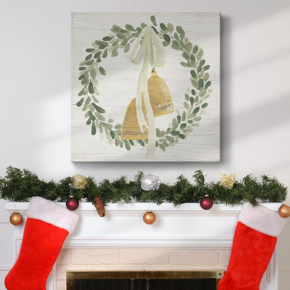 Weathered Aspen Wreath II- Gallery Wrapped Canvas
