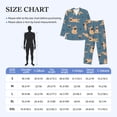 thumbnail image 4 of Yiaed French Bulldog Yoga Print Men’s Pajamas Set - Long Sleeve Button Down Sleep Shirt and Pajama Bottoms Sleepwear Set Mens Pjs Sets Men's Pajama Bottoms-Small, 4 of 7
