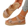 thumbnail image 2 of Vamuko Women's Orthopedic Sandals With Cushion Foam Arch Support Wide Width Walking Sandal 2026 Summer Open Toe Orthopedic Sandals Dressy With Hook Loop Beige, 2 of 6