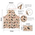 thumbnail image 7 of Black Cute Dachshund Dog and Wine Apron-Garden Aprons for Women with Pockets-Cotton Linen Waterproof Kitchen Cooking Gardening Aprons Adjustable for Kitchen,Cooking,BBQ and Salon 33x27 Inch, 7 of 7