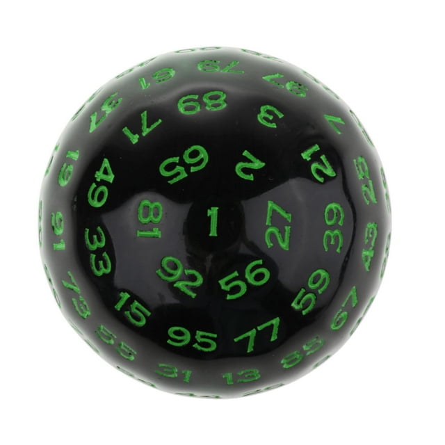 KLKCMS dés Polyédriques à 100 Côtés Jouets dés Acryliques Multi-Faces pour Jeu de Table Vert-1