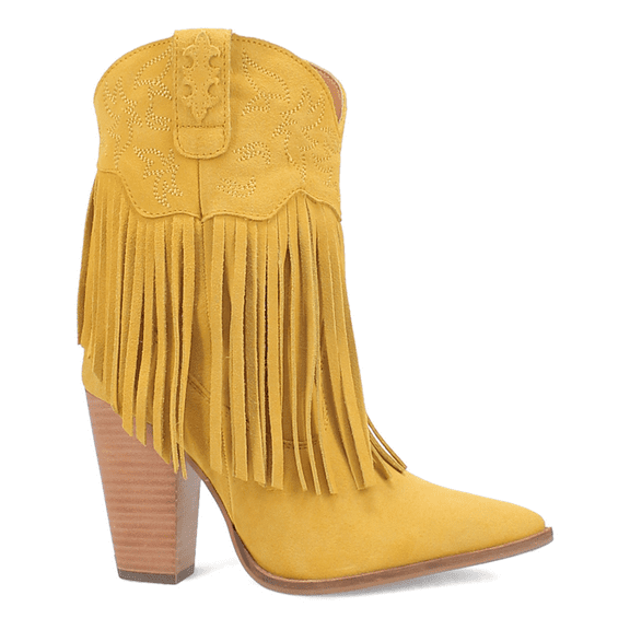 Dingo Womens Crazy Train Fringe Embroidery Snip Toe Cowboy Ankle Boots