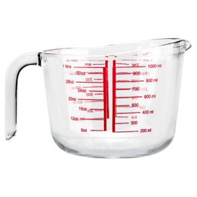 Vaso Medidor de con Taza Medidora Crema Herramienta de Cocina 1000ml