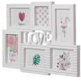 thumbnail image 2 of Cadre Photo Mural Décoratif Moderne pour Collage de 6 Photos, Design Texte Amour, Blanc, 2 of 7
