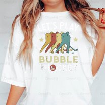 OmniFit21 Bubble Hockey Game Graphic, Lets Play Cute Design, Table Sport Fan Fun Apparel T-Shirt, for Unisex, up to size 5XL.