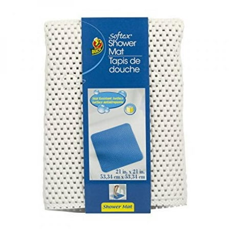 Duck Brand Softex Shower Mat - White, 21 in. x 21 in. - Walmart.com