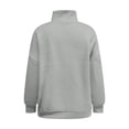 thumbnail image 5 of Womens Sweatshirt Casual Half Zip Fleece Long Sleeve Lightweight Pullover with Kangaroo Pocket Fall Outfits 2026, 5 of 7