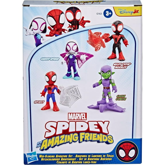 Marvel Spidey & His Amazing Friends Web-Slinging Adventure Set Action Figure 4-Pack