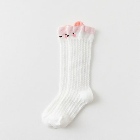 

Faithtur Baby Over Knee Stockings Cartoon Animals Patterns Ruffled Soft Socks