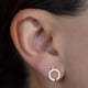 thumbnail image 2 of Aretes de oro 14k GIALLO Broquel GIALLO COLLECTION One de oro blanco y amarillo con circonia, 2 of 5