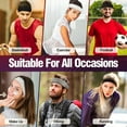 thumbnail image 2 of ZOUYUE Sweat Bands Headbands for Men Women, Cooling Headband Pack of 4 Workout Sweatbands Moisture Wicking Absorbent Head Bands, Stretch No Slip Men's Headbands for Yoga Running Sports Hiking, 2 of 8