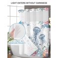 thumbnail image 6 of No Hook Shower Curtain with Snap-in Liner, Coastal Jellyfish Waterproof Fabric Bathroom Curtains, Summer Beach Nautical Ocean Coral Seahorse Bath Curtains & Mesh Top Window Stand Up Stall 36"x72", 6 of 9